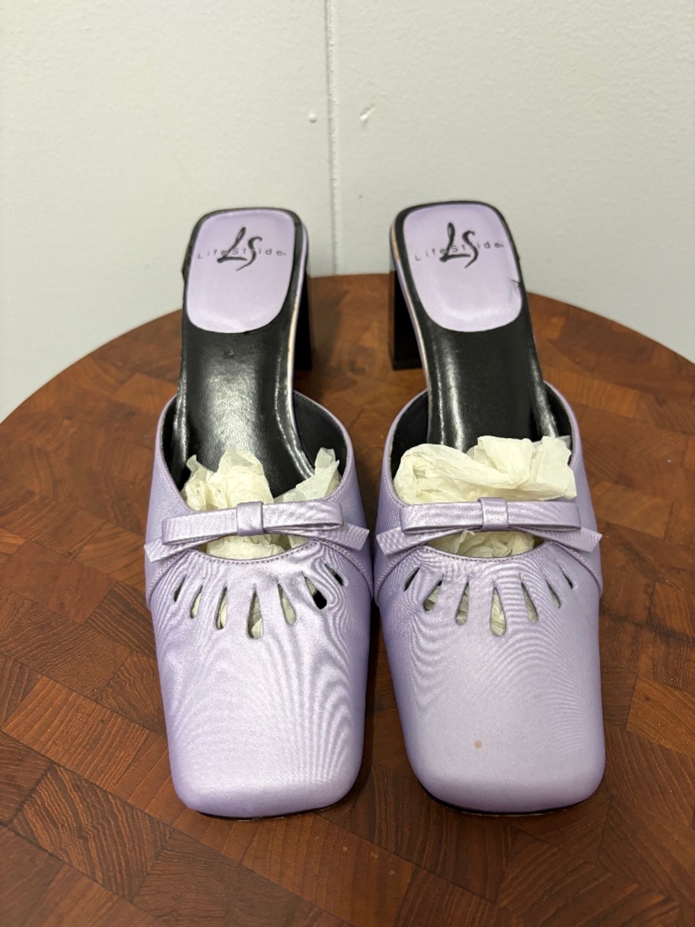 LifeStride Purple Slip On Vintage Style  Heels Women's Size 7.5